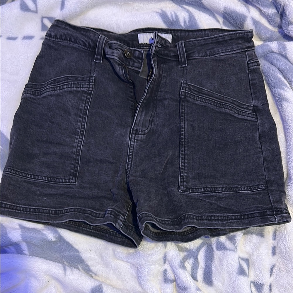 Women's Black Denim Shorts